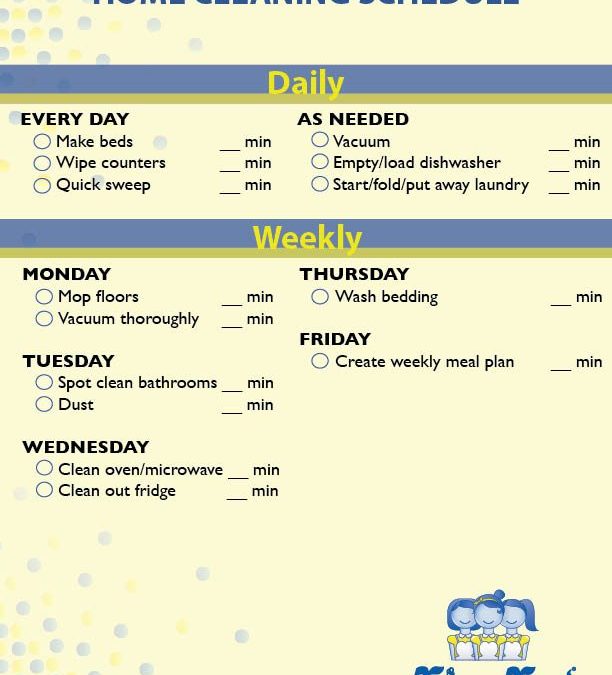 Cleaning Tips for Busy Moms (PLUS a Free Cleaning Chart!)